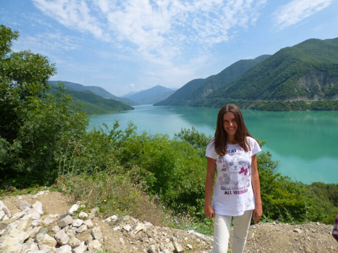 Жинвальское водохранилище из Тбилиси