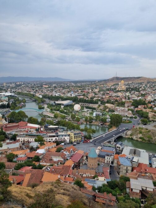 Панорама Тбилиси с крепости Нарикала